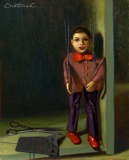 Puppet Stands on His Own by David John Dietrich art