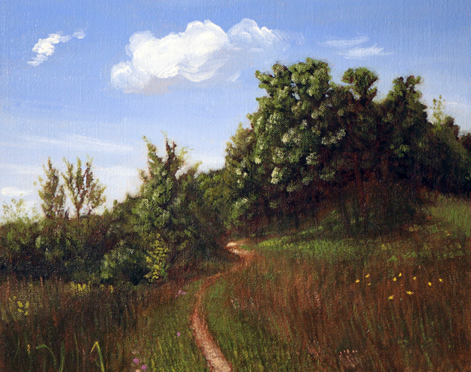 Oak Grove Landscape Painting by David John Dietrich art